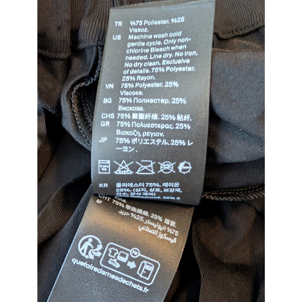 COS Black Plissé Crinkle Wide Leg Pants - HTF Size M Sold Out - Picture 6 of 8